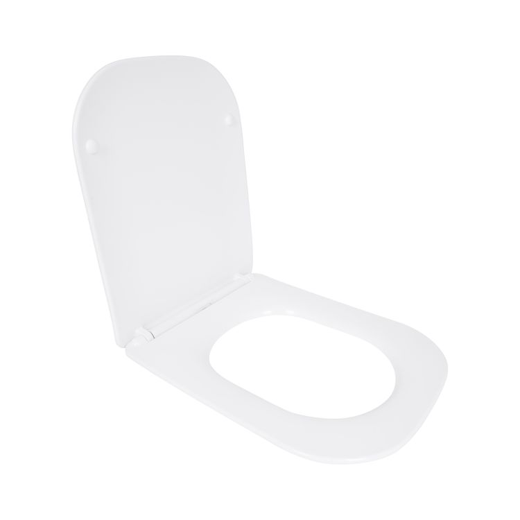 Сидіння для унітазу Qtap (Stork, Aquarius 630) 420x336x22 мм, White, з мікроліфтом, Slim Duroplast, Quick Release QTSC179W49263 - 2