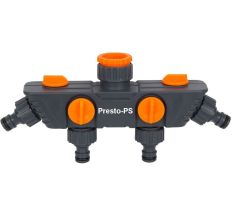 Кран шаровый Presto-PS на 4 выхода с внутренней резьбой 1/2-3/4-1 дюйм (5010)