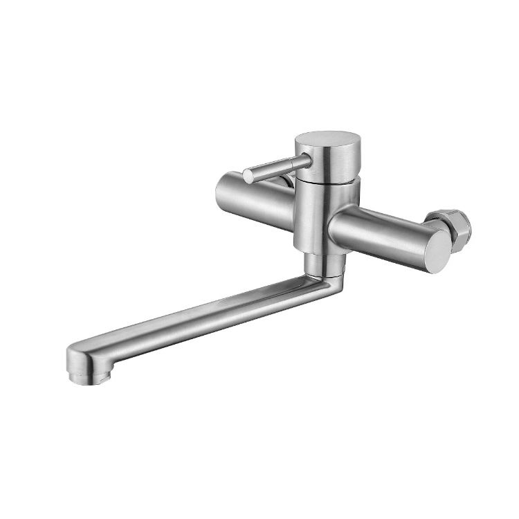 Смеситель д/кухонной мойки EKO12-01 наст. одновес.дл.пов.излить нерж.ст.ф35 WEZER - 1