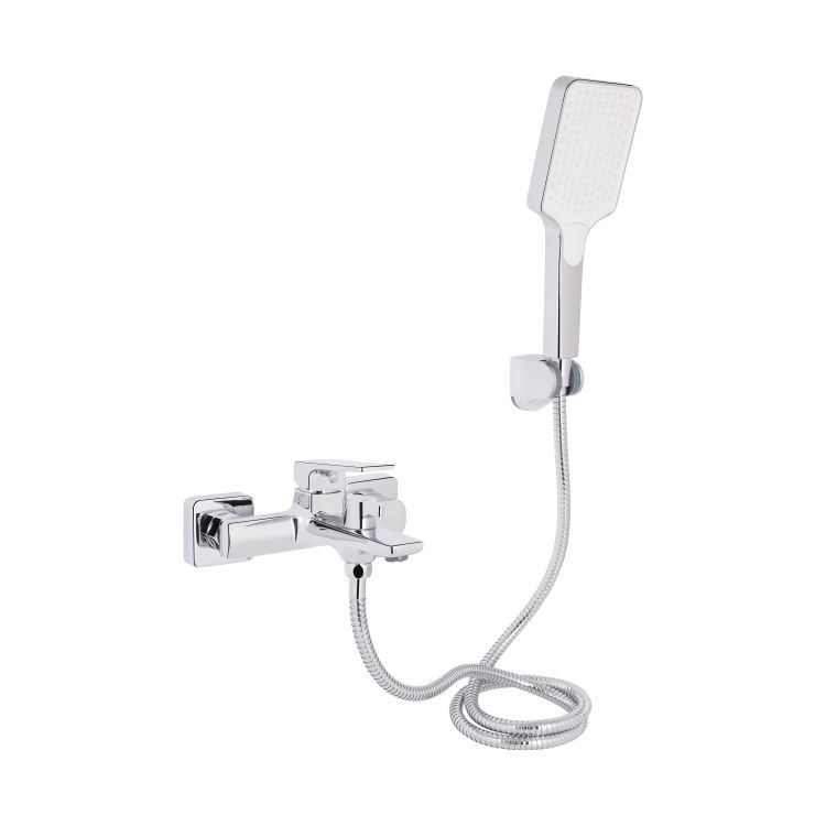 Змішувач для ванни Qtap Crow з душовим гарнітуром QTCRO259CRM48646 Chrome - 1