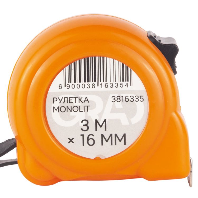 Рулетка Monolit 3м*16мм Grad (3816335) - 2