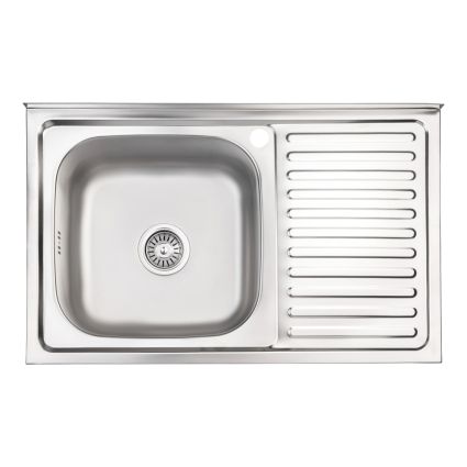Кухонна мийка Brinex 5080-L 0,8 мм Satin (BRIN5080LSAT06) - 1