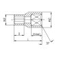 Насадка шестигранна коротка 1/2&amp;quot; 9мм CrV ULTRA (6070092) - 2