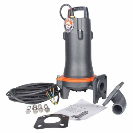 Насос канализационный 380В 1.1кВт Hmax 17.5м Qmax 350л/мин (с режущим механизмом) LEO 3.0 (7739613) - 1