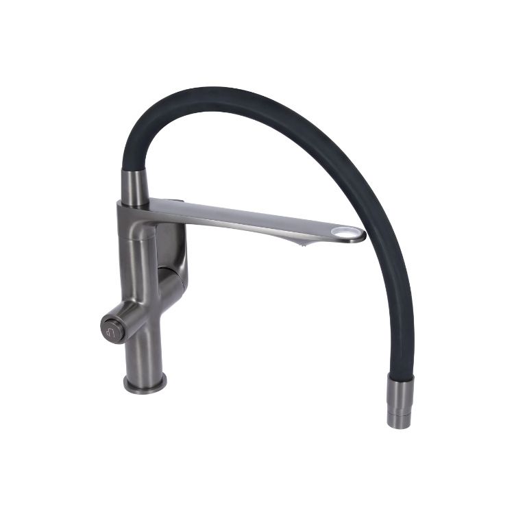 Змішувач д/кухонної мийки Vlasta QTVLA364GMB45649 Gun New з гнуч.вилив.з підключ.д/питної води Q-tap - 2