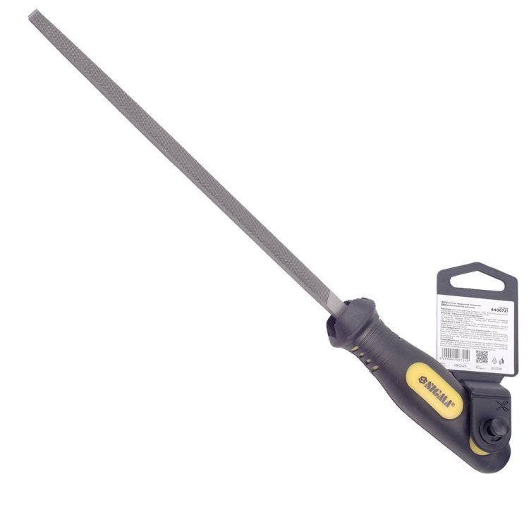 Напильник квадратный 200мм №2 двухкомпонентная рукоятка SIGMA (4406721) - 3