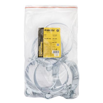 Хомут силовой оцинкованный 24мм Ø76-80мм SIGMA (2509231) - 5