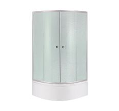 Душова кабіна напівкругла Lidz Latwa SC80x80 SAT HIGH FR 80х80 см + піддон з панеллю 80х80х41 KAPIELKA