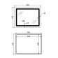 Дзеркало Lidz Kubis (KU2) 900х700 з LED-підсвічуванням Touch, з антизапотіванням, з димером, рег. яскравості LD78LF904907048452 - 2