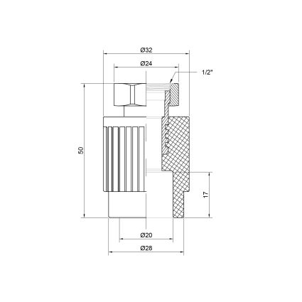 Муфта PPR Thermo Alliance з накидною гайкою 20х1/2&amp;quot; - 2