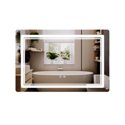 Дзеркало Qtap Cardinal (CA2) 800х600 з LED-підсвічуванням Touch, з антизапотіванням, з димером, рег. темп. кольору (3000-6500K) Reverse QT0478C806048457 - 1