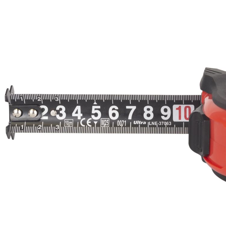 Рулетка магнитная обрезиненная Extra нейлоновое покрытие двустороннее полотно/зацеп 10м×25мм ULTRA (3822182) - 8