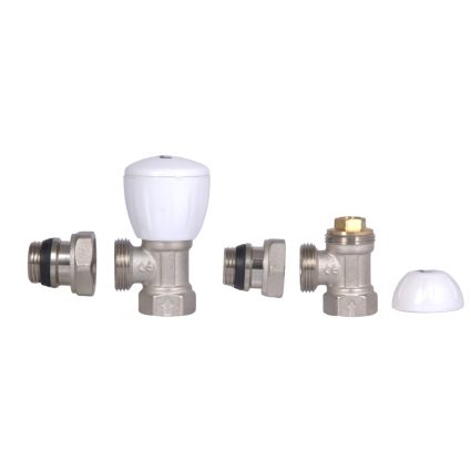 Комплект радіаторних кранів Thermo Alliance Standart 1/2&amp;quot; ВН кутовий TAS232W15 - 4
