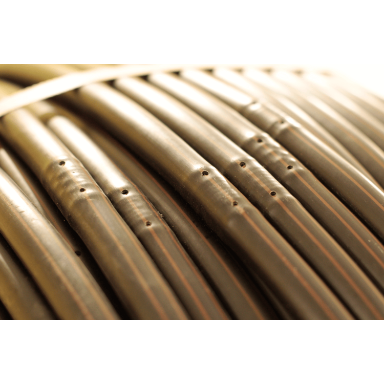 Крапельна трубка багаторічна Presto-PS коричнева з крапельницями через 25 см, довжина 200 м з маркуванням метражу (MCL-25-200 BR) - 4