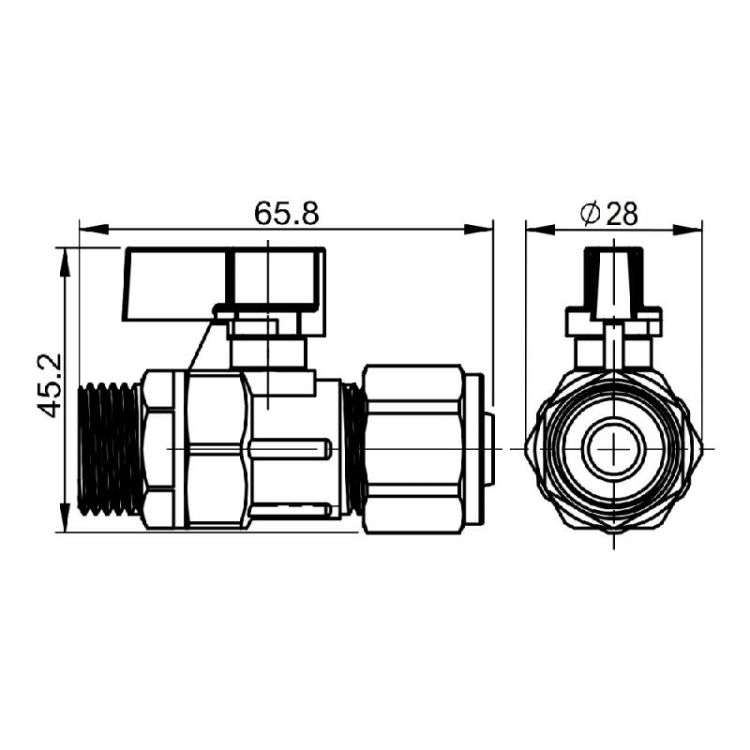 Кран металопл 16*1/2з SF262W15 SD Forte - 2