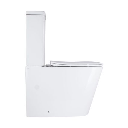 Унітаз підлоговий Qtap Stenava Rimless безобідковий з сидінням Soft-close WHITE QT27228303W - 3
