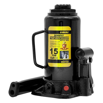 Домкрат гідравлічний пляшковий Sigma 15т H 230-460мм (6101151) - 3