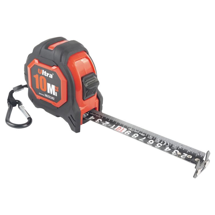 Рулетка магнитная обрезиненная Extra нейлоновое покрытие двустороннее полотно/зацеп 10м×25мм ULTRA (3822182) - 4