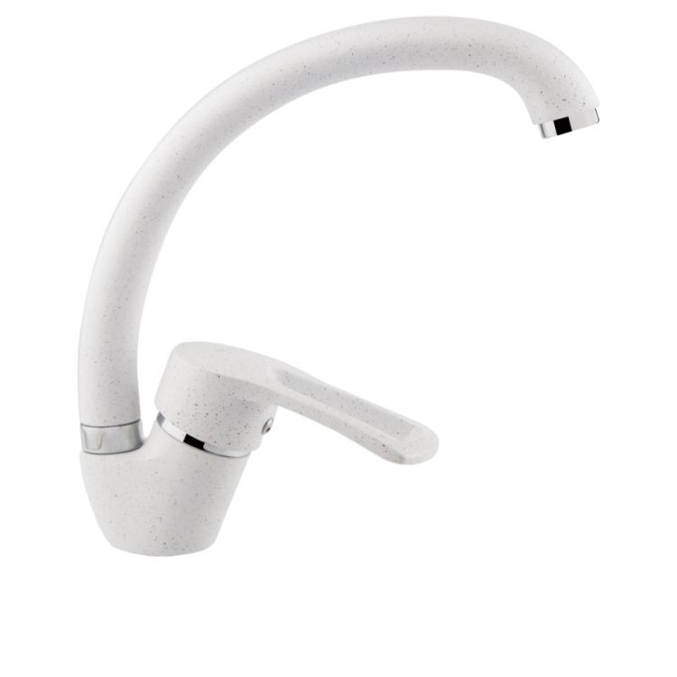 Смеситель кухонный GF (WHI)/S- 04-008F кухня U на гайке (k40) - 1 Смеситель кухонный GF (WHI)/S- 04-008F кухня U на гайке (k40) - 1