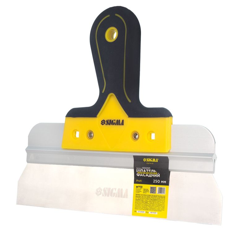 Шпатель нержавеющий фасадный Profi 250мм Sigma (8322321) - 6