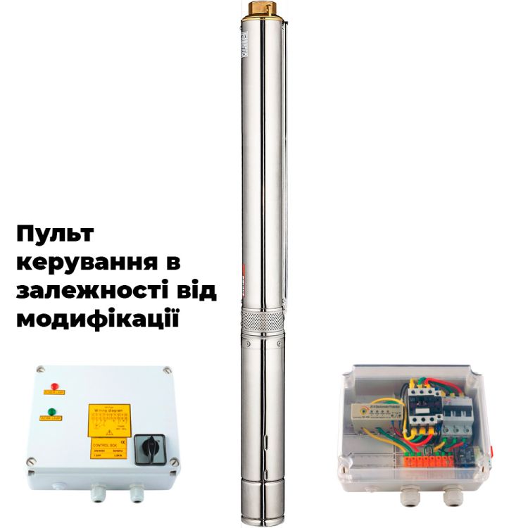 Насос центробежный скважинный 380В 4.0кВт H 126(70)м Q 270(200)л/мин Ø102мм AQUATICA (DONGYIN) (7771763) - 2