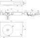 Раковина-столешница подвесная с полотенцедержателем, каменная Solid surface 750*480*140mm - 2