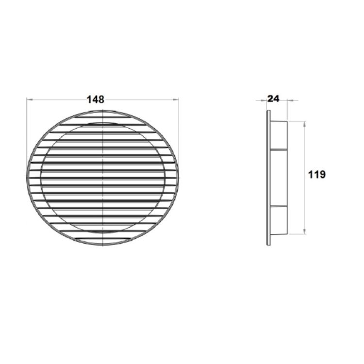 Решітка airRoxy AOzSg 120 graphite (02-232) - 2