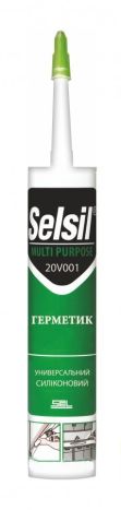 Герметик силіконовий універсальний білий 310 мл Selsil - 1