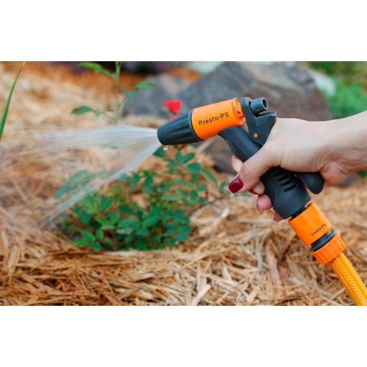 Пістолет для поливу пластиковий Presto-PS насадка на шланг (7208-BL) - 4