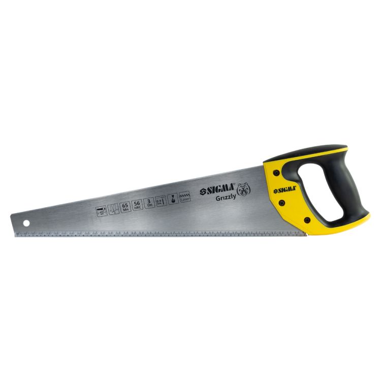 Ножівка по дереву 450мм 3TPI Grizzly Sigma (4400821) - 2