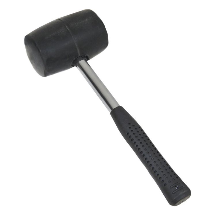 Киянка резиновая чёрная 680г металлическая обрезиненная рукоятка SIGMA (4317491) - 2