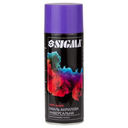 Эмаль аэрозольная акриловая 400мл RAL 4005 фиолетовый глянец SIGMA (2737131) - 1