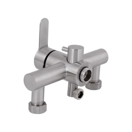 Смеситель д/ванны Pure 005 с длинным поворотным изливом (с душ. гарнитуром) Nickel BRIPUR005NKL Brin - 4