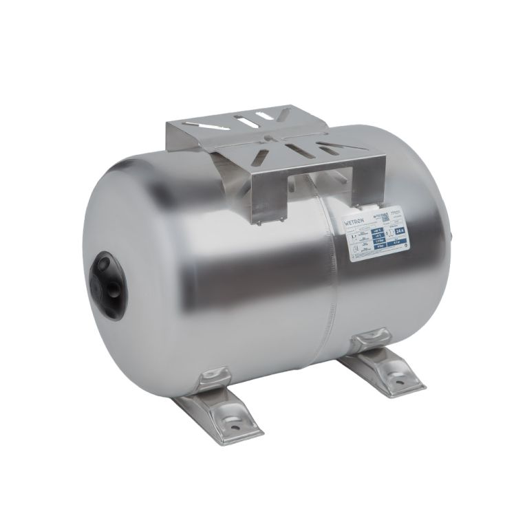 Гидроаккумулятор горизонтальный 24л (нерж) WETRON (779211) - 5