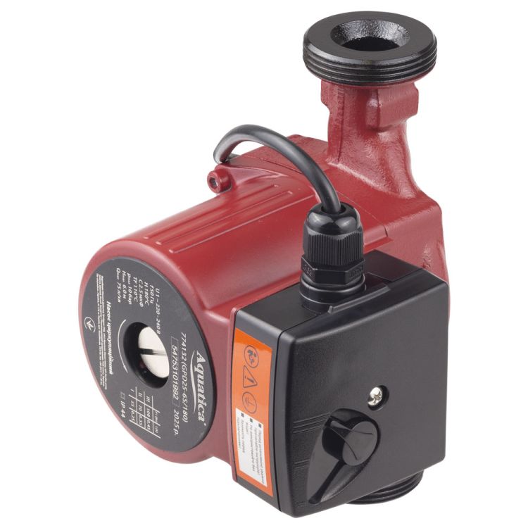774132 Насос циркуляц. 6м ф1 1/2&amp;quot; 180мм(бордо)+гайка ф1&amp;quot;(75л/мин)55-100Вт/3.4-6м - 2