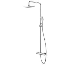 CENTRUM система душова (змішувач-термостат для душу, верхній та ручний душ, шланг полімер з метав. ефектом)