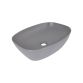Раковина накладна Qtap Cardinal 500х380х140 мм, Stone grey, прямокутна, з донним клапаном QTCAR188SG49824 - 1