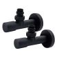 Комплект кранів Thermo Alliance Standart 1/2&amp;quot; З для рушникосушарки кутовий чорний SF395W15B - 1
