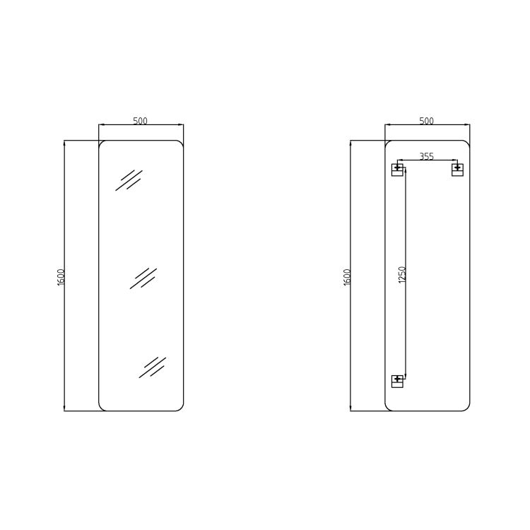 Дзеркало Qtap Gemini 500х1600 підлогове QTGE50160049283 - 2