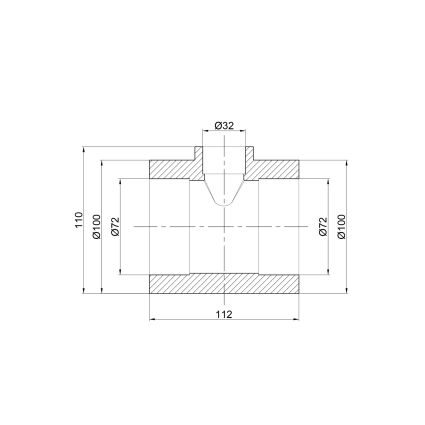 Трійник PPR Thermo Alliance 75х32х75 - 2
