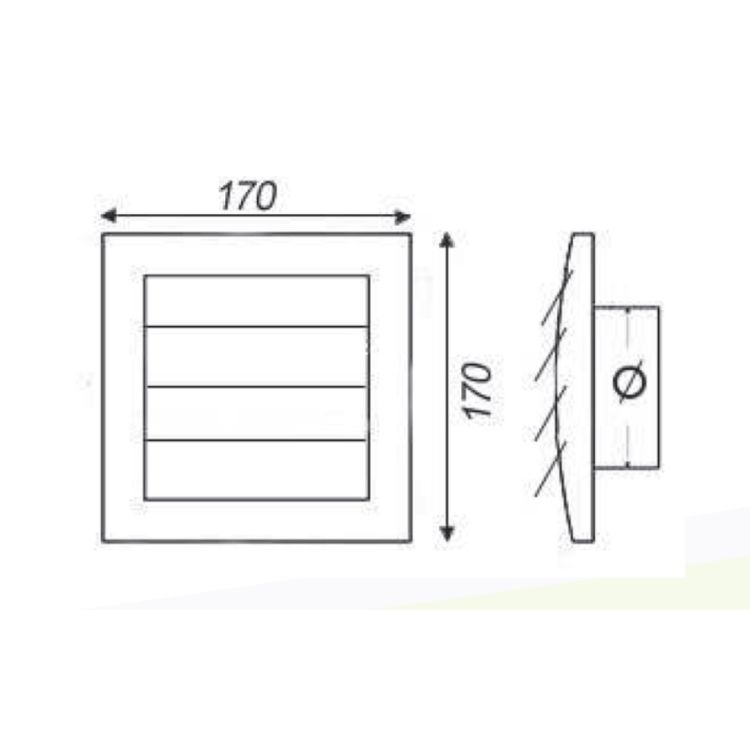 Решітка airRoxy KzZ 170x170 100 white (02-307) - 3