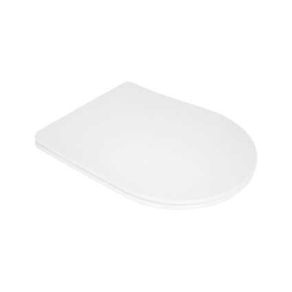 Сидіння для унітазу Qtap (Evia, Arvin, Leo 630) 410x330x22 мм, White, з мікроліфтом, Slim Duroplast, Quick Release QTSC179W49264 - 1