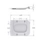 Qtap Сиденье для унитаза (Crow 640) 460x350x47 мм, White, с микролифтом, Slim Duroplast, Quick Release QTSC179W48700 - 2