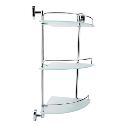 Полиця скляна кутова 3-х ярусна Lidz CRG LIDZCRG1141003 - 1