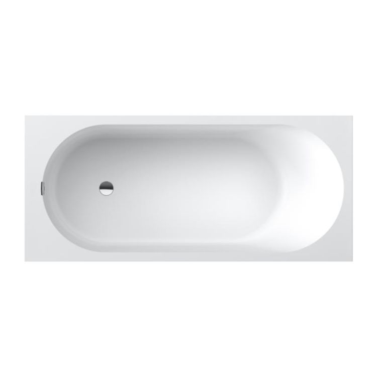 OBERON 2.0 Solo ванна 180*80см, квариловая з ніжками і зливом-переливанням - 1
