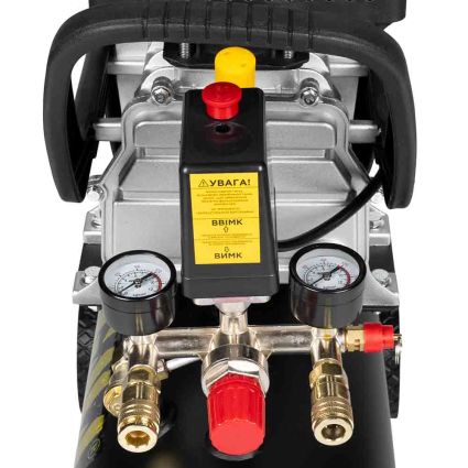 Компрессор одноцилиндровый 1.8кВт 230л/мин 8бар 24л (2 крана) Sigma (7043131) - 5