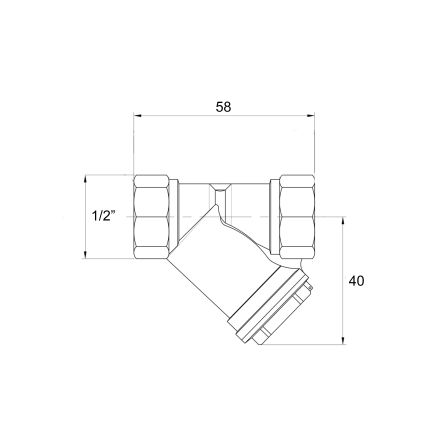 Фільтр косий грубої очистки 1/2&amp;quot; д/труб №50 Icma - 2